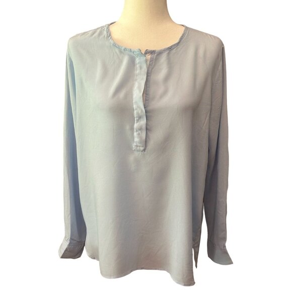 Gap Light Blue Long Sleeve Blouse Size M - Picture 3 of 7